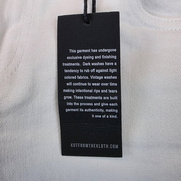 Kut From The Kloth Jeans Womens 4 White Donna Ankle Skinny Stretch Denim 126540 - Picture 2 of 16